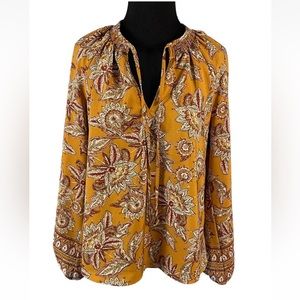 EVEREVE Britta Border Print Blouse in size medium